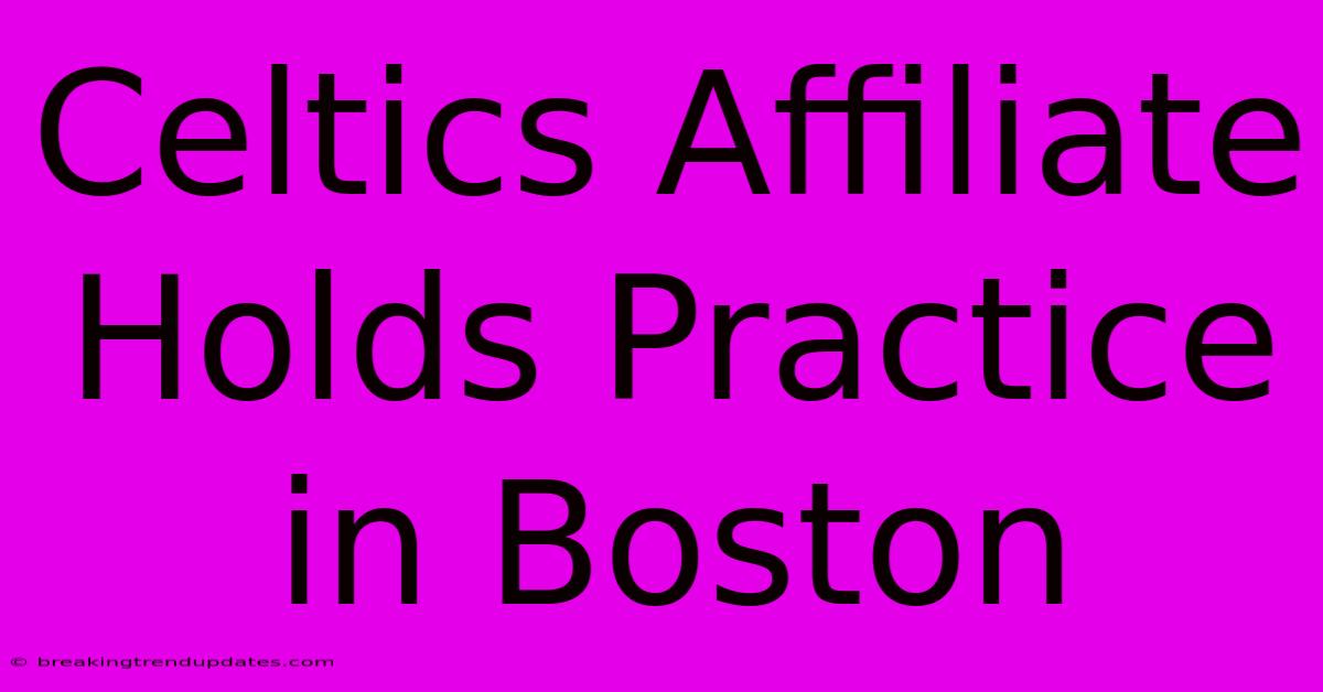 Celtics Affiliate Holds Practice In Boston Celtics Affiliate Holds Practice In Boston