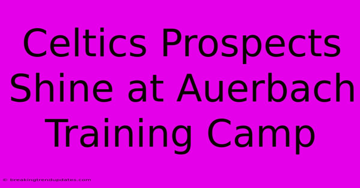 Celtics Prospects Shine At Auerbach Training Camp Celtics Prospects Shine At Auerbach Training Camp