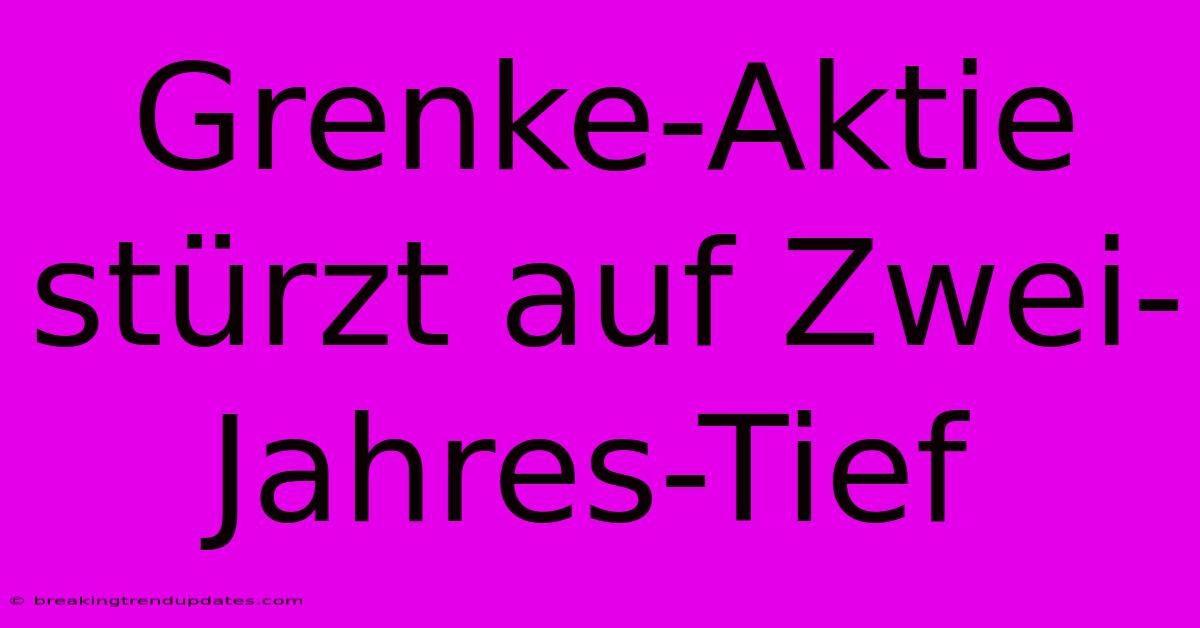 Grenke-Aktie Stürzt Auf Zwei-Jahres-Tief