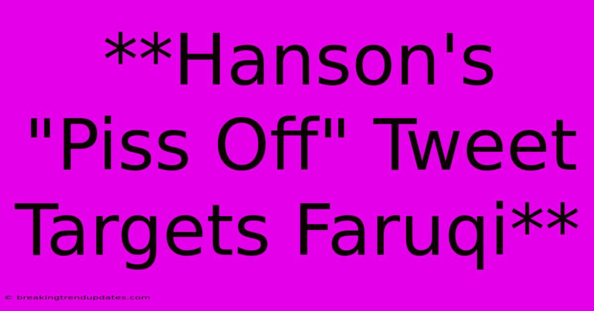 **Hanson's **Hanson's