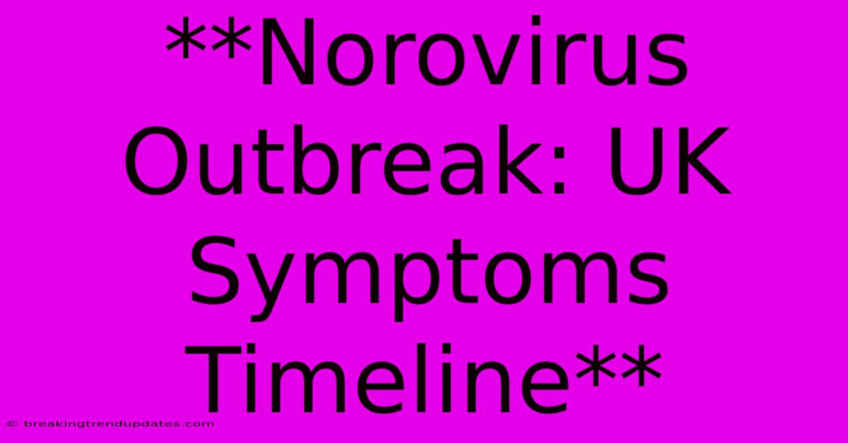 **Norovirus Outbreak: UK Symptoms Timeline** 