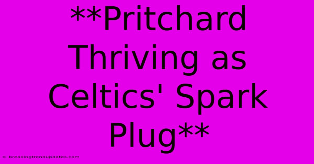 **Pritchard Thriving As Celtics' Spark Plug**