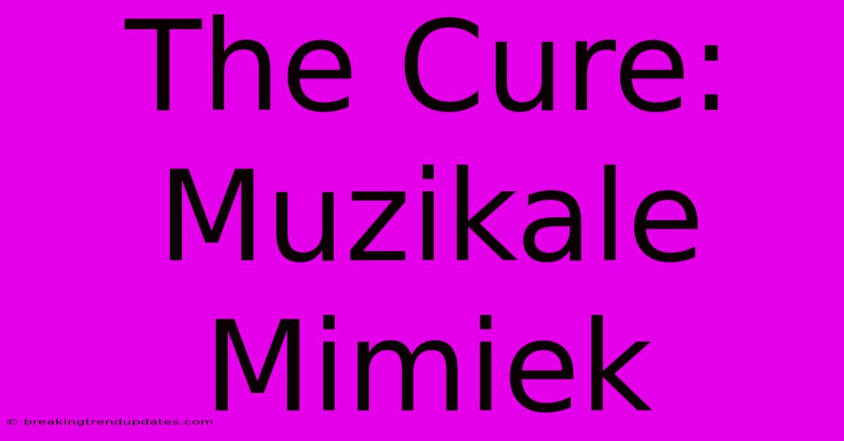 The Cure: Muzikale Mimiek The Cure: Muzikale Mimiek