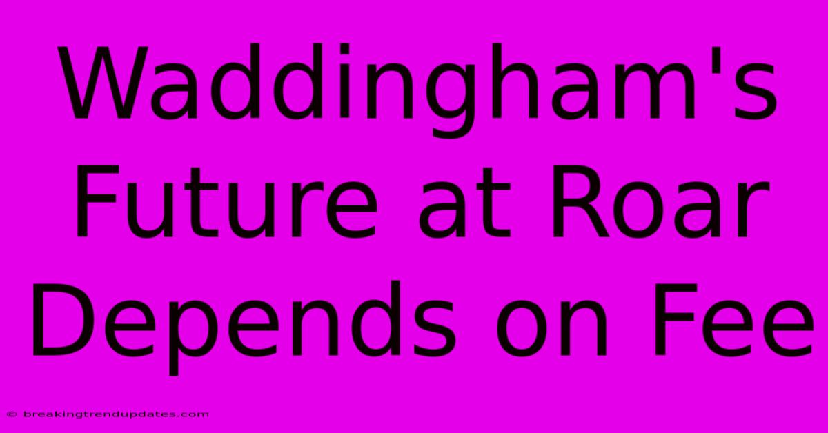 Waddingham's Future At Roar Depends On Fee Waddingham's Future At Roar Depends On Fee