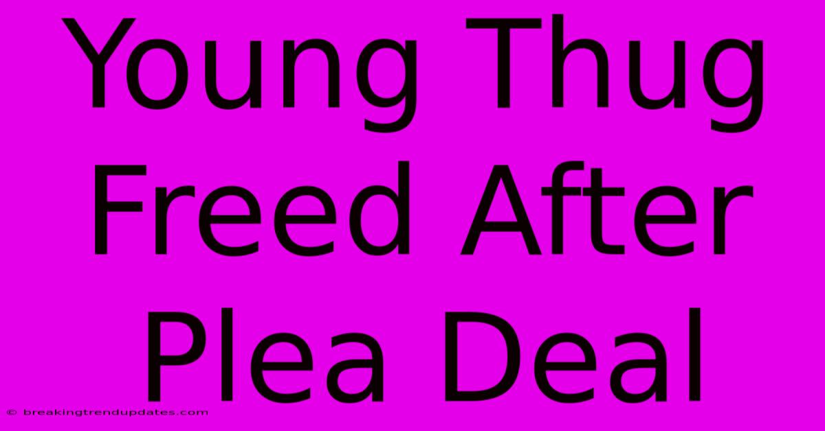 Young Thug Freed After Plea Deal