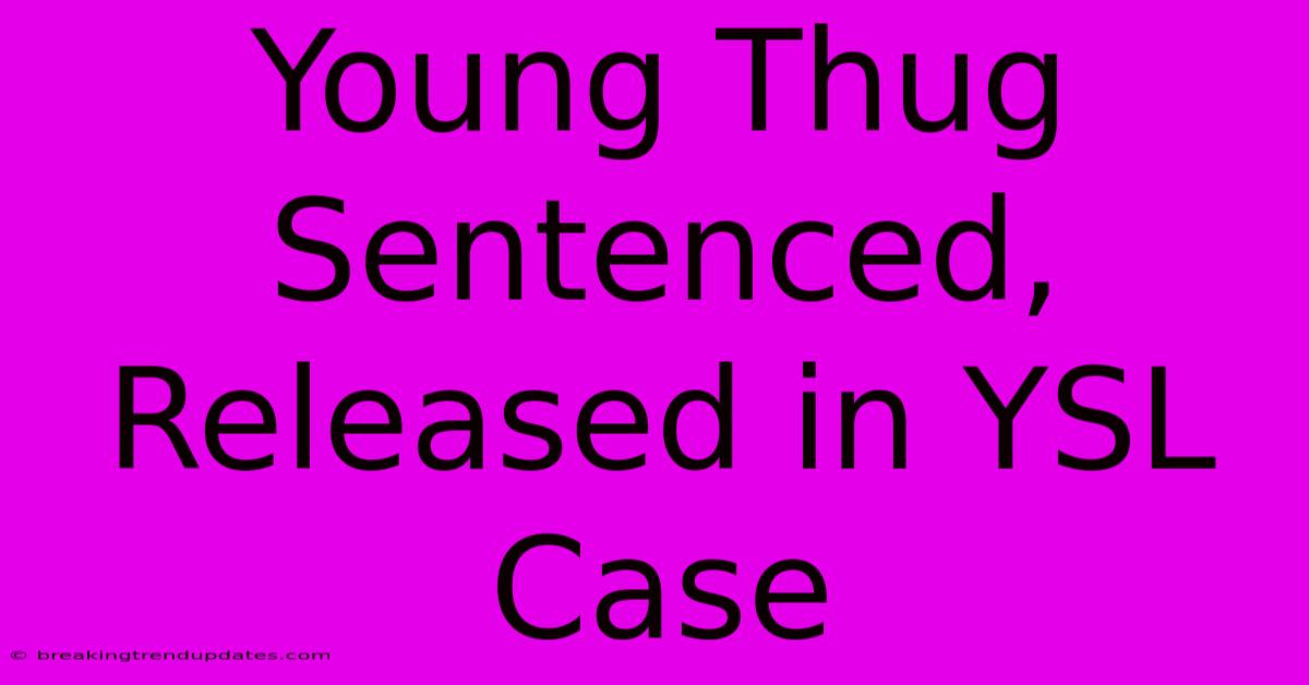 Young Thug Sentenced, Released In YSL Case Young Thug Sentenced, Released In YSL Case