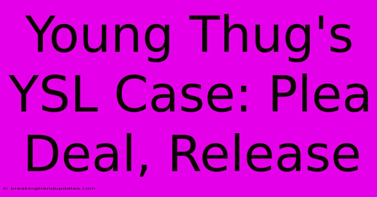 Young Thug's YSL Case: Plea Deal, Release 