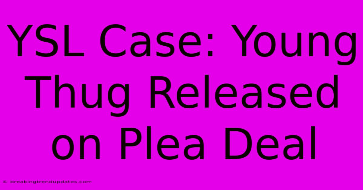 YSL Case: Young Thug Released On Plea Deal YSL Case: Young Thug Released On Plea Deal